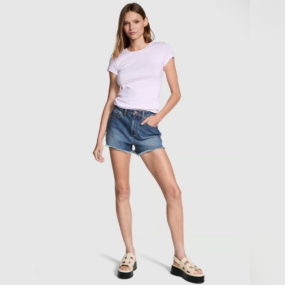 VS PINK High Waist Cut Off Shorts size 12